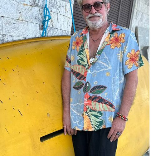 CAMISA DE VISCOSE DIGITAL ESTAMPA TROPICAL AZUL - Imagem 3