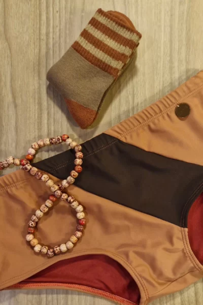 SUNGA BICOLOR BEGE E MARROM ZDUOZ