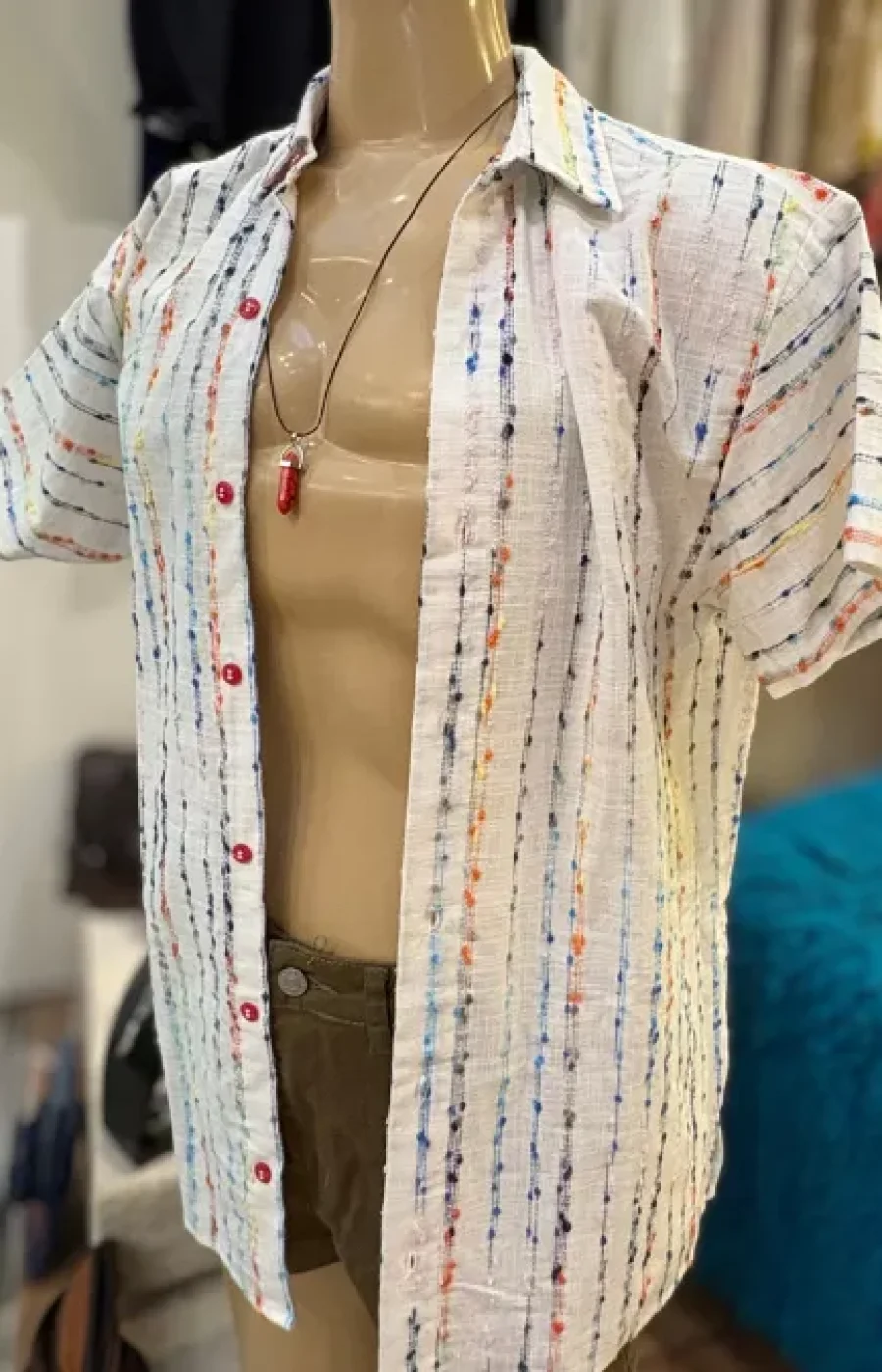 CAMISA ALGODÃO DETALHES BORDADOS