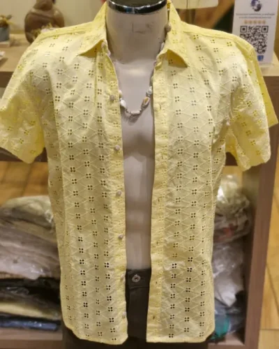 CAMISA EM LAISE AMARELA-3