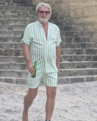 CONJUNTO DE VISCOSE DIGITAL LISTRADA VERDE