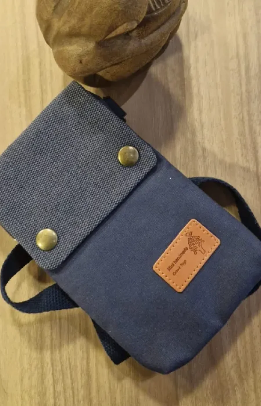 MINI POCHETE LONA AZUL