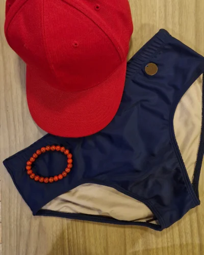 SUNGA DE PRAIA ROSA E PRETO COM BOJO ZDUOZ